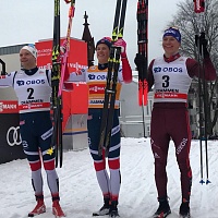 Большунов в финале бежал с пятью норвежцами и взял медаль!