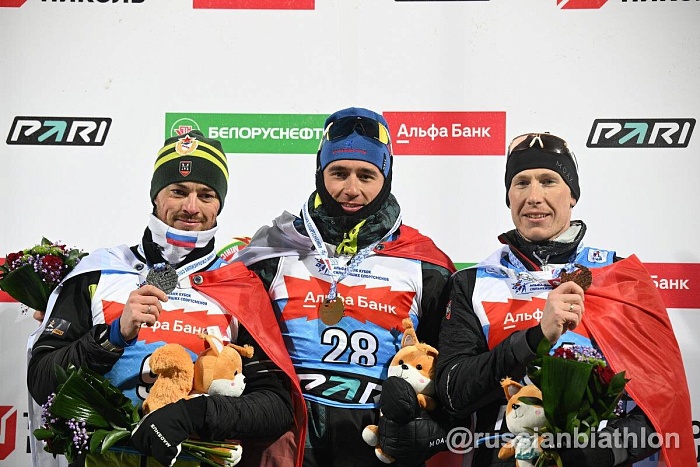 Тюменский биатлонист Александр Поварницын не упустил бронзу в индивидуальной гонке Кубка сильнейших в Раубичах