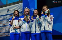 Фото Всероссийской федерации плавания. Елизавета КЛЕВАНОВИЧ - крайняя справа.