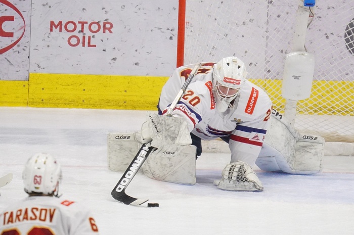 Вратарь хоккейного клуба «Сокол» Александр Дюбин: «Рады победе над одним из лидеров в тяжёлой борьбе»