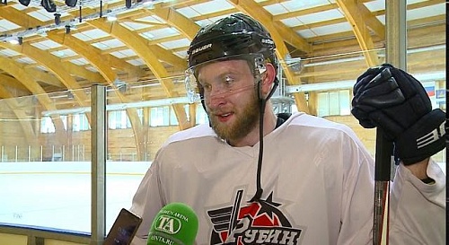 Первое видеоинтервью Игоря Мережко в качестве игрока ХК «Рубин»