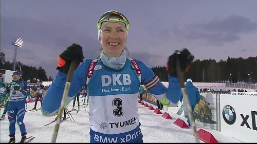 Лучшие моменты женского масс-старта на финале Кубка мира в Тюмени