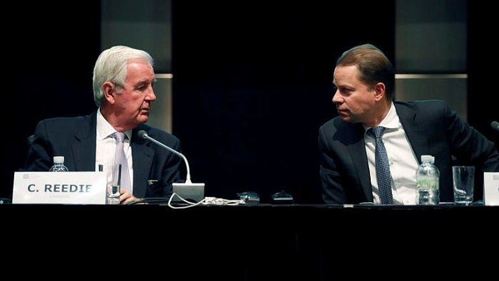 Президент ВАДА Крэйг РИДИ (справа) и гендиректор агентства Оливер НИГГЛИ. Фото AFP