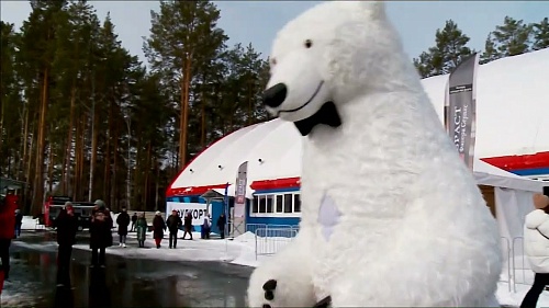 Женская эстафета на чемпионате России по биатлону