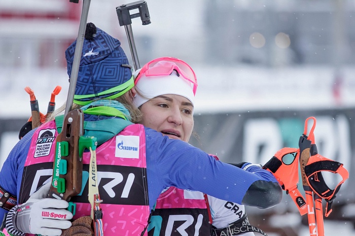 Третий этап PARI-Кубка России по биатлону в Тюмени. Гонка преследования. Женщины