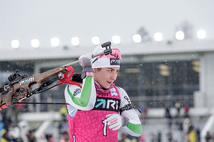 Третий этап PARI-Кубка России по биатлону в Тюмени. Гонка преследования. Женщины