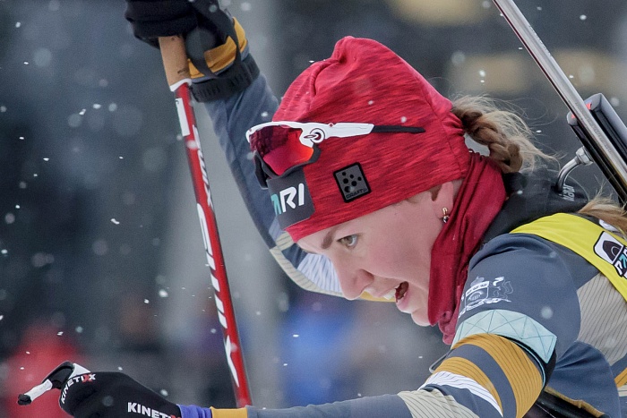 Третий этап PARI-Кубка России по биатлону в Тюмени. Гонка преследования. Женщины