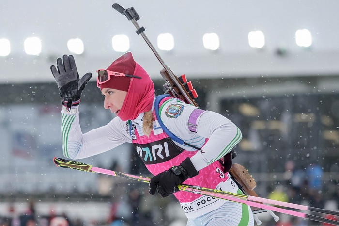 Третий этап PARI-Кубка России по биатлону в Тюмени. Гонка преследования. Женщины