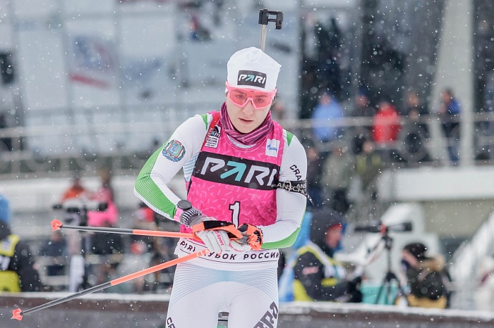 Третий этап PARI-Кубка России по биатлону в Тюмени. Гонка преследования. Женщины