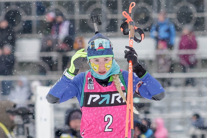 Третий этап PARI-Кубка России по биатлону в Тюмени. Гонка преследования. Женщины