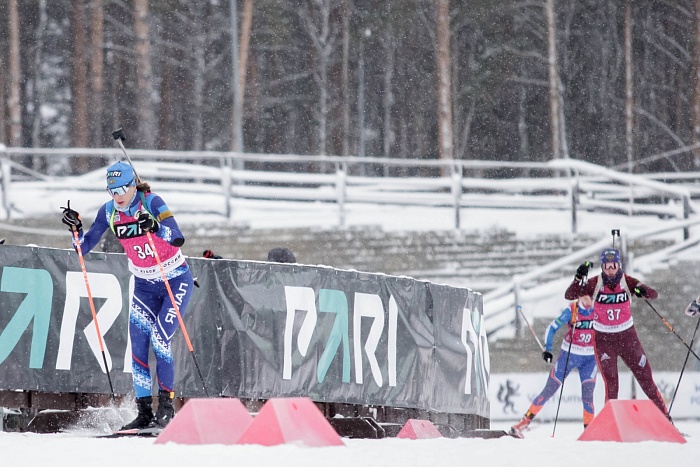 Третий этап PARI-Кубка России по биатлону в Тюмени. Гонка преследования. Женщины