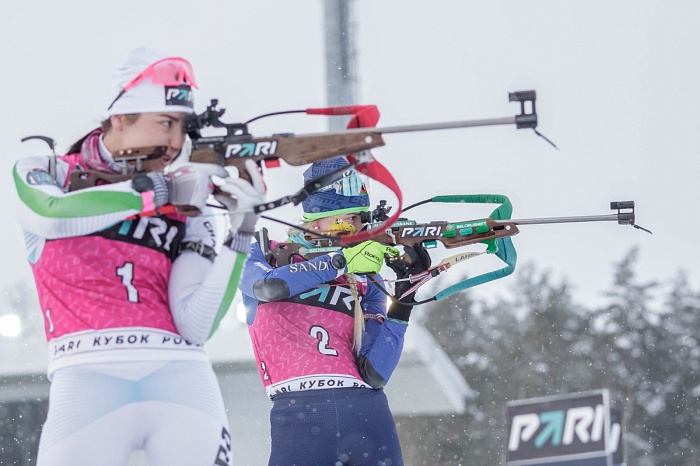 Третий этап PARI-Кубка России по биатлону в Тюмени. Гонка преследования. Женщины