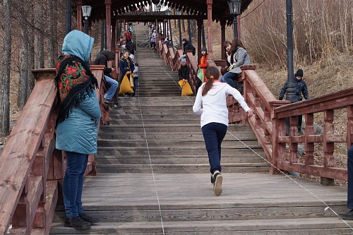 В Тобольске бежали за титулом «Царя горы»