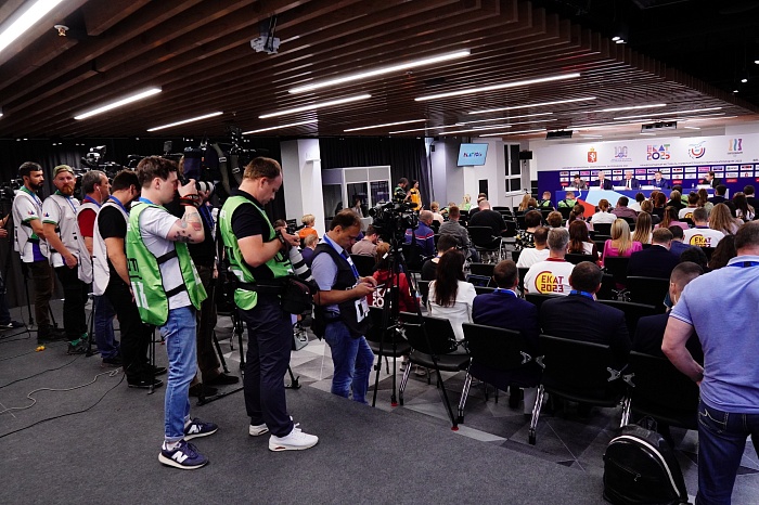 Пресс-конференция, посвященная началу международного фестиваля университетского спорта в Екатеринбурге