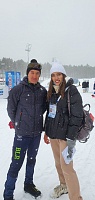 Белорусский биатлонист Никита Лобастов и Анна Чирко
