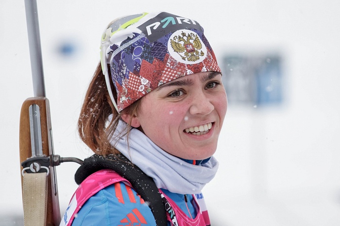 Третий этап PARI-Кубка России по биатлону в Тюмени. Большой масстарт. Женщины