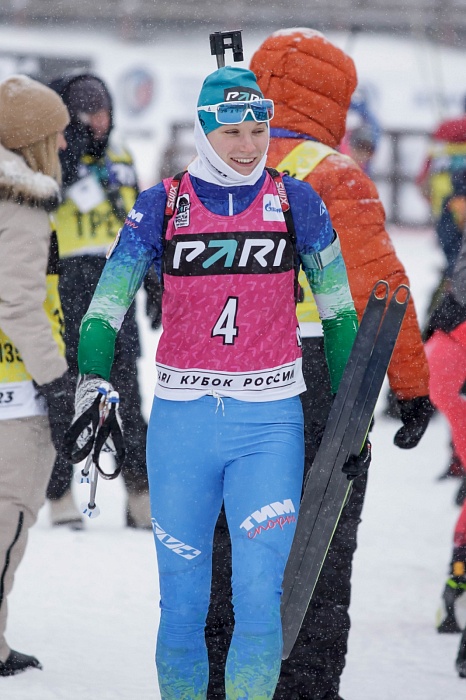Третий этап PARI-Кубка России по биатлону в Тюмени. Большой масстарт. Женщины