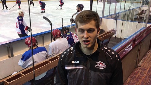 Форвард ХК «Рубин» Егор Попов - автор дубля в матче с «Металлургом» (4:2)