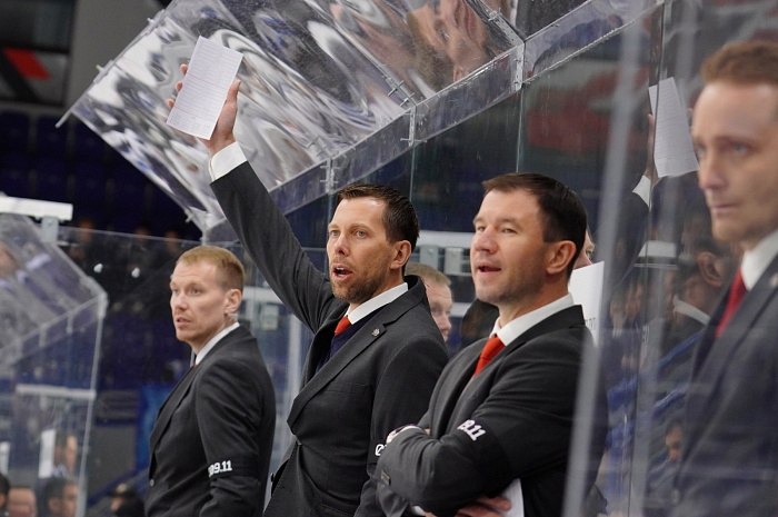 Главный тренер тюменского хоккейного клуба «Рубин» Денис Ячменёв: «Ребята молодцы, в овертайме реализовали голевой момент»