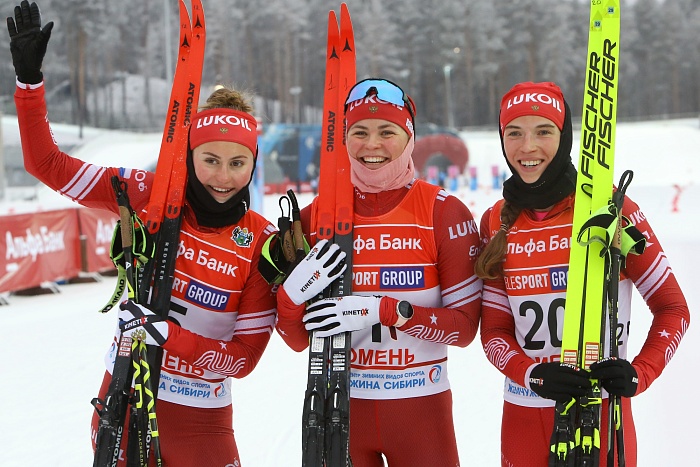 Второй этап Кубка России по лыжным гонкам в Тюмени. Женщины. Спринт