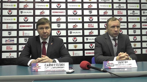 Чемпионат ВХЛ. 5 февраля. «Ижсталь» - ХК «Рубин» - 1:3. Пресс-конференция