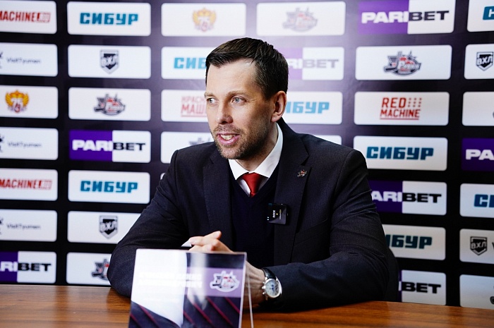 Главный тренер ХК «Рубин» Денис Ячменёв: «Хорошо, что побеждаем, даже уступая в счёте»