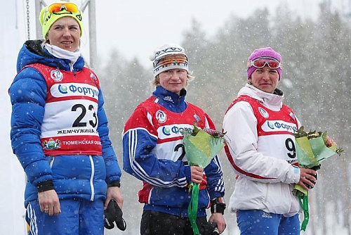 Лыжные гонки. Чемпионат России. Женский масс-старт (30 км коньковым стилем). 30 марта 2014 года