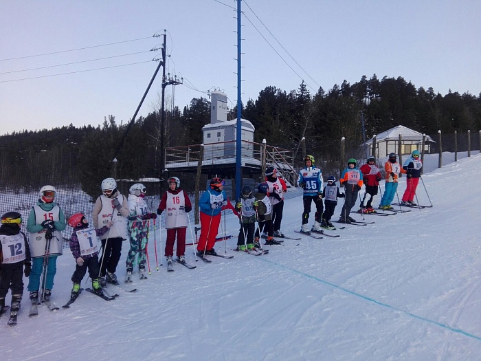 Трофеи завоевали на горных лыжах