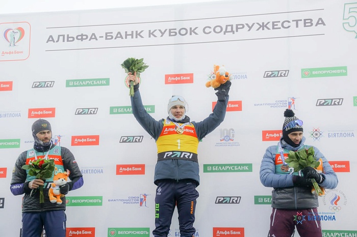 Антон Смольский одержал три победы подряд на этапе Кубка Содружества по биатлону в Раубичах