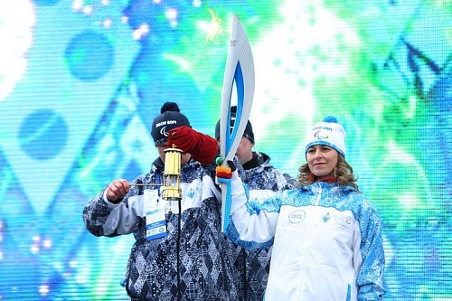 Эстафета Паралимпийского огня в Тюмени. 28 февраля 2014 года