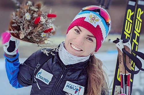 Победительница спринта в финале Кубка России по биатлону Виктория Сливко: «Эта золотая медаль — подарок маме на день рождения»