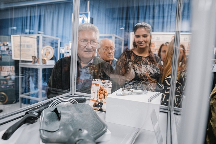 Открытие выставки об истории развития бодибилдинга в Тюменской области «Как закалялась сталь» в историческом парке «Россия – Моя история»