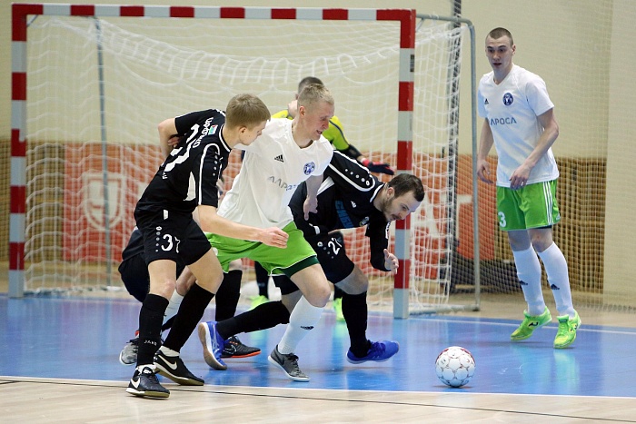 Мини-футбол. Чемпионат России. Высшая лига. Плей-офф. 1/4 финала. Первый матч. МФК «Тюмень-дубль» - «Алмаз-АЛРОСА» (Мирный) - 1:3 (0:1)