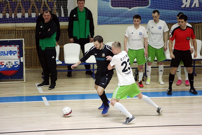 Мини-футбол. Чемпионат России. Высшая лига. Плей-офф. 1/4 финала. Первый матч. МФК «Тюмень-дубль» - «Алмаз-АЛРОСА» (Мирный) - 1:3 (0:1)