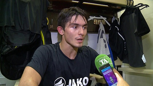 Голкипер ХК «Рубин» Игорь Тяло - об итогах матча против «Зауралья» и победной шайбе форварда соперников Артура Болтанова