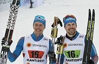Норвежец и финн упали, Устюгов и Крюков – чемпионы мира в командном спринте!