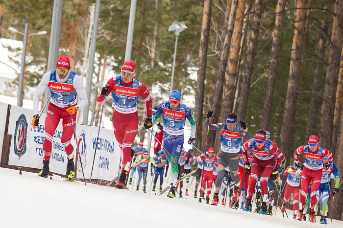 Чемпионат России по лыжным гонкам в Тюмени. 7-й соревновательный день. Мужской масс-старт