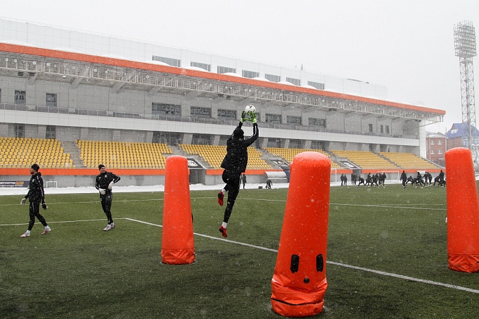 Тренировка ФК «Тюмень» перед первой домашней игрой в 2022 году