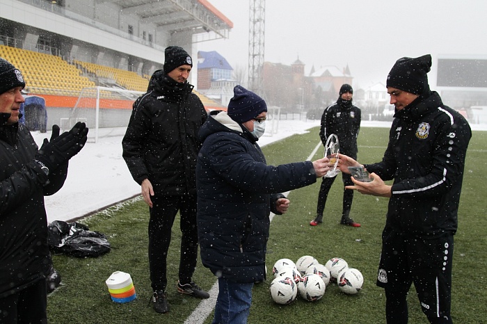 Тренировка ФК «Тюмень» перед первой домашней игрой в 2022 году