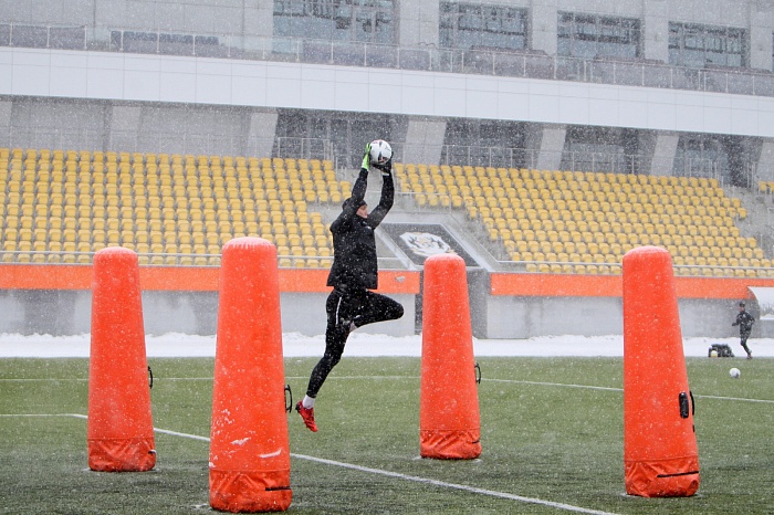Тренировка ФК «Тюмень» перед первой домашней игрой в 2022 году