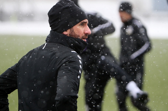 Тренировка ФК «Тюмень» перед первой домашней игрой в 2022 году