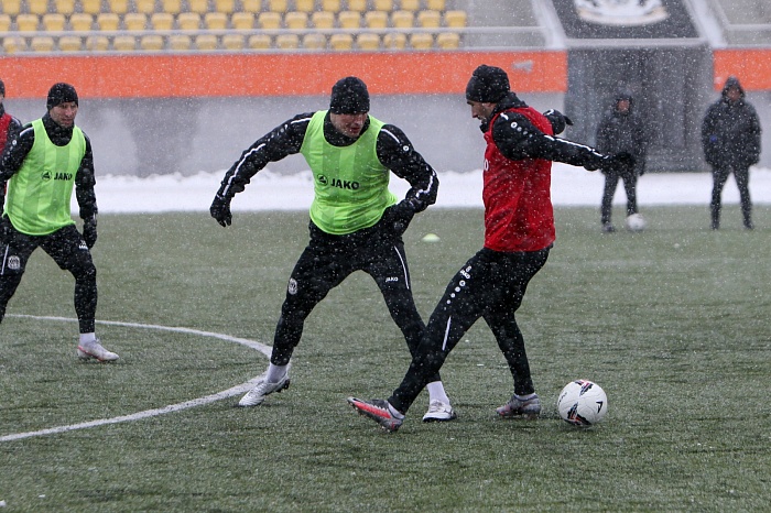 Тренировка ФК «Тюмень» перед первой домашней игрой в 2022 году