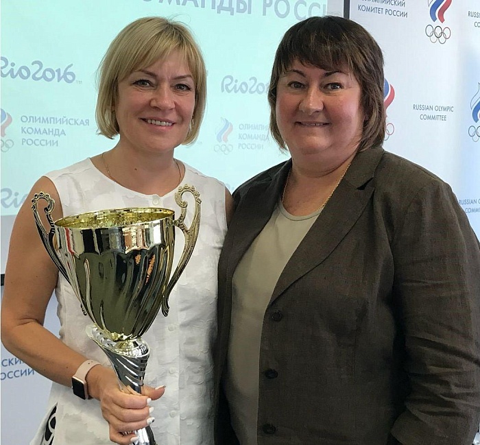 Кубок от Вяльбе за первое место получила Носкова!