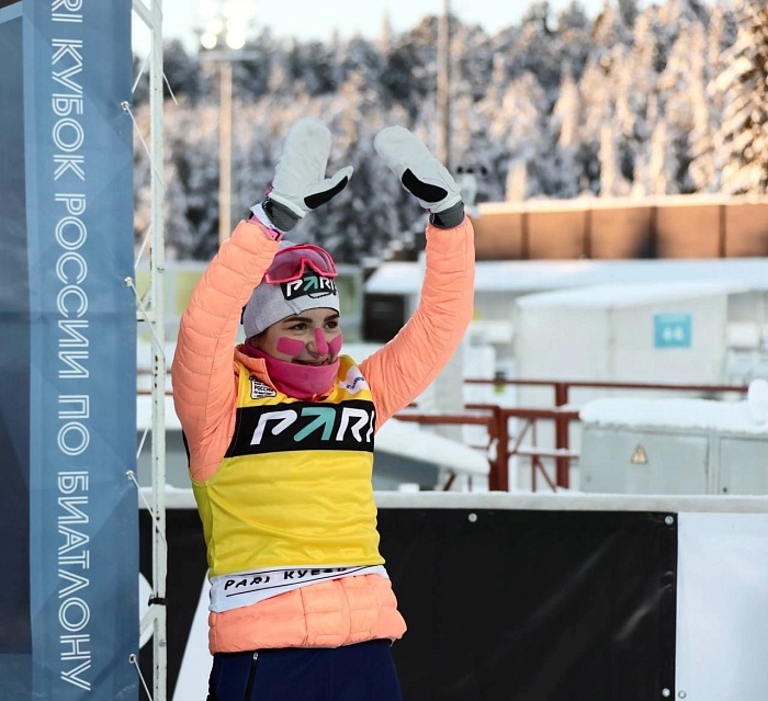 Югорчанка Елизавета Каплина в Тюмени выиграла женский спринт в Кубке страны по биатлону