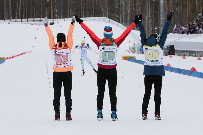 Чемпионат России по биатлону в Тюмени. Женская эстафета