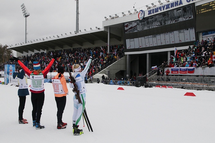 Чемпионат России по биатлону в Тюмени. Женская эстафета