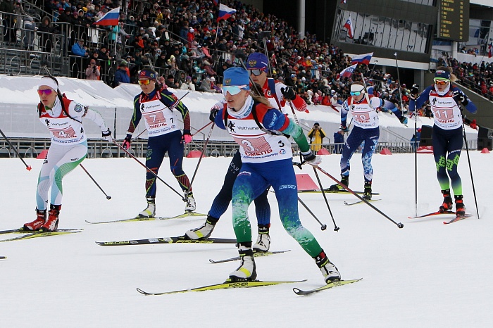 Чемпионат России по биатлону в Тюмени. Женская эстафета