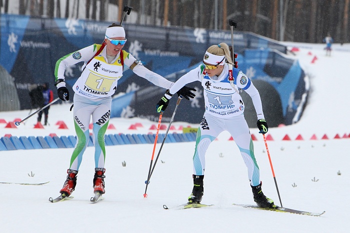 Чемпионат России по биатлону в Тюмени. Женская эстафета