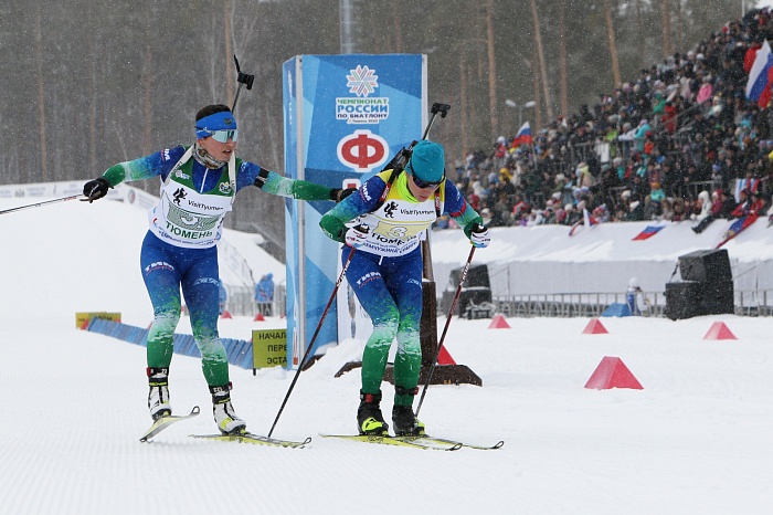 Чемпионат России по биатлону в Тюмени. Женская эстафета