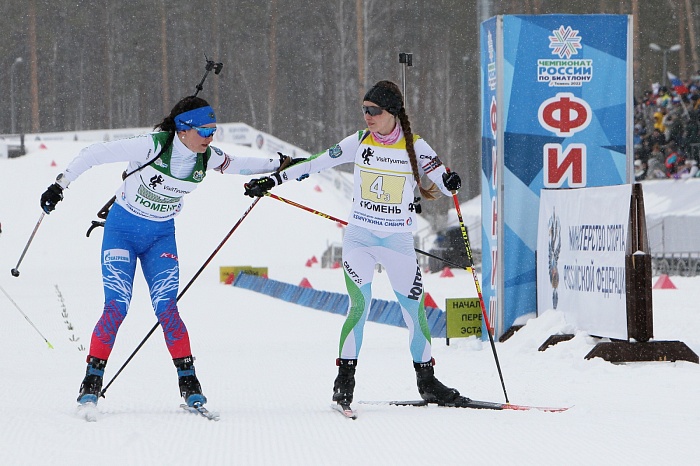 Чемпионат России по биатлону в Тюмени. Женская эстафета